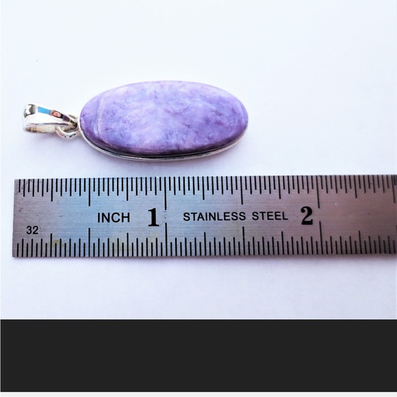 Charoite Purple Gemstone Sterling Silver Pendant EE Designs - Picture 4 of 4